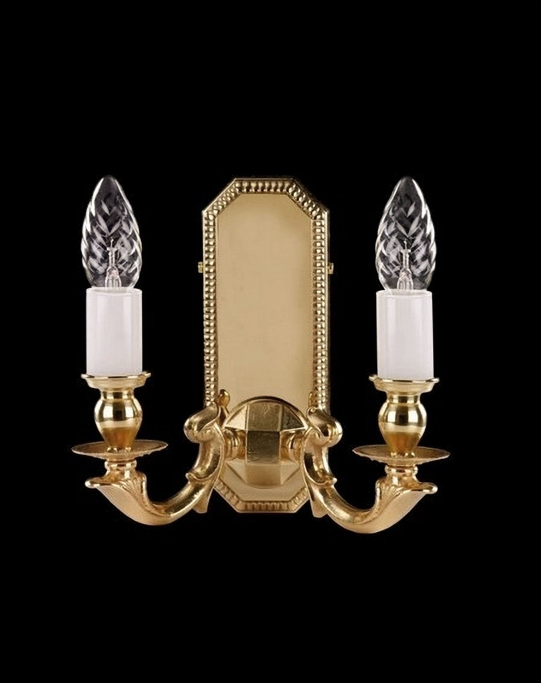 The Gracie-2 sconce is an elegant, classical bohemian wall sconce featuring an ornate cast brass frame.
