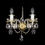 Thumbnail: Lesja – a stunning 30% PbO crystal double arm wall sconce shown in a gold finish.