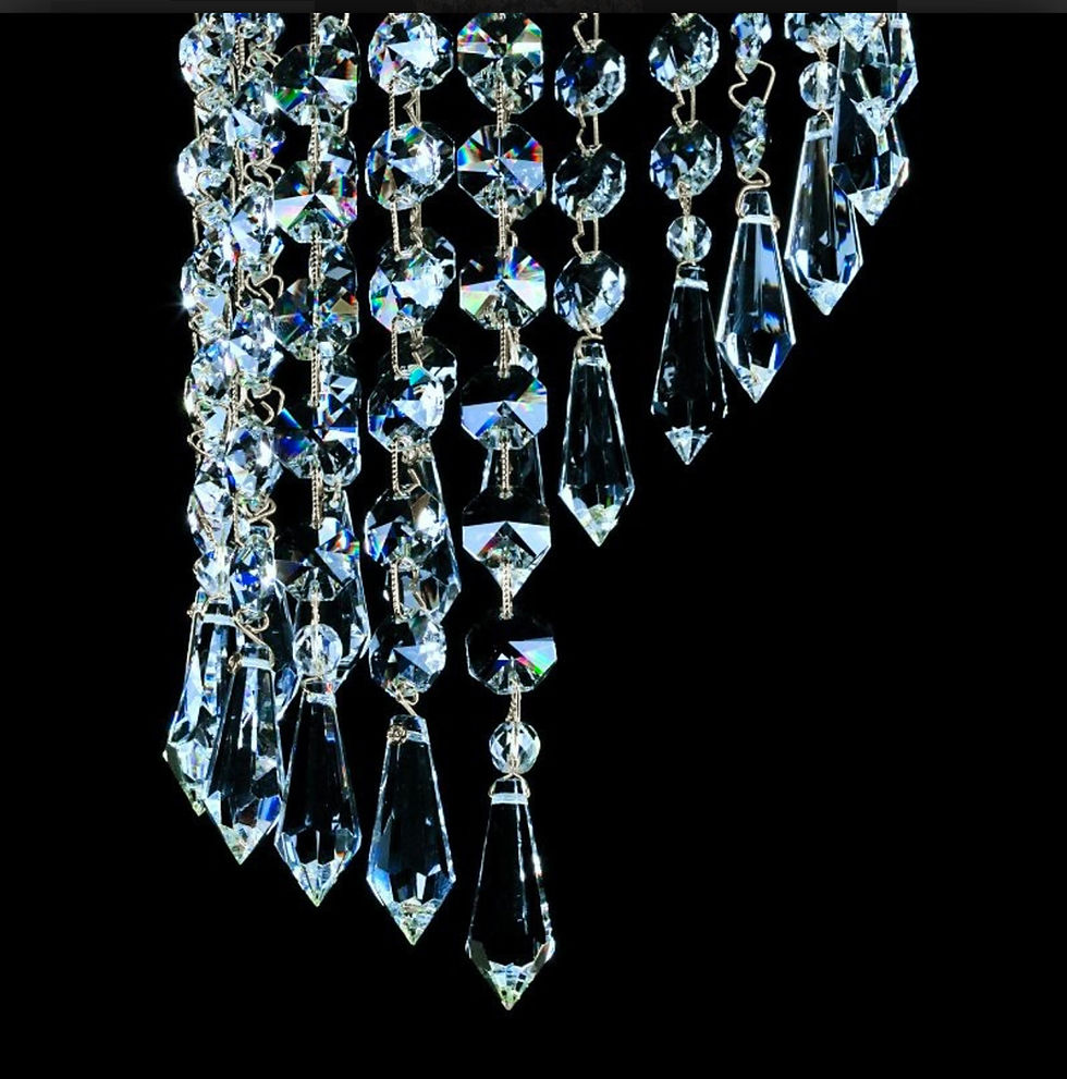 Thumbnail: Spot-6, bohemian 30% PbO crystal spotlight. A captivating spiral crystal spotlight for any space.