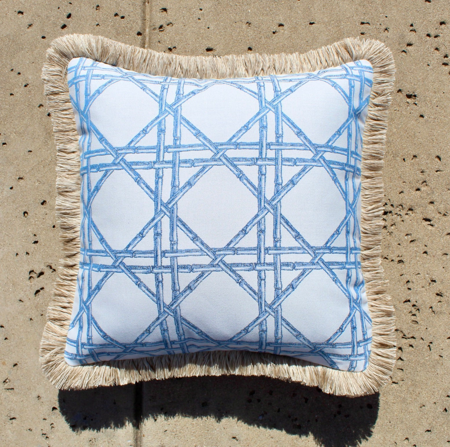 Rattan Sky Fringed Throw