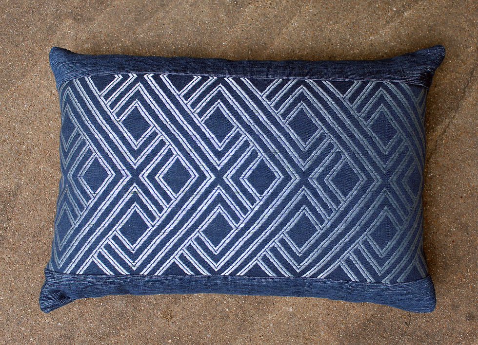 Thumbnail: Metallic Weave Block Indigo 13x20