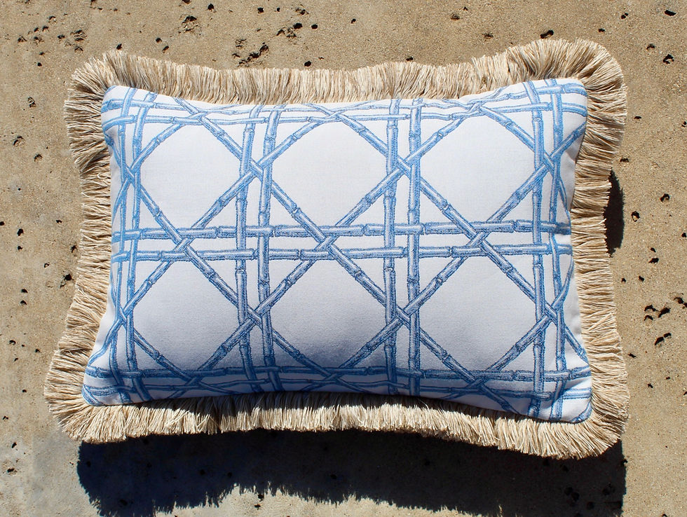 Rattan Fringed Lumbar