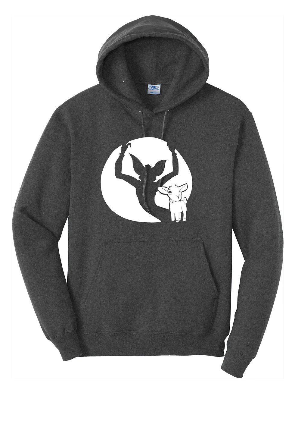 Thumbnail: Goat Gremlin  -  PC78H Port & Company® - Core Fleece Pullover Hooded Sweatshirt