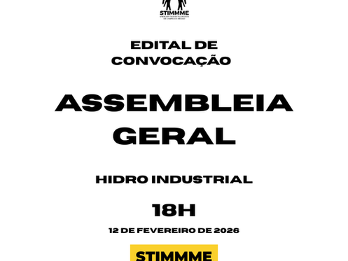 SINDICATO DOS METALÚRGICOS CONVOCA TRABALHADORES DA HIDRO INDUSTRIAL LTDA PARA ASSEMBLEIA GERAL EXTRAORDINÁRIA