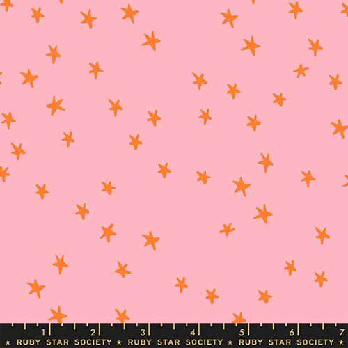 light pink and pink star fabric
