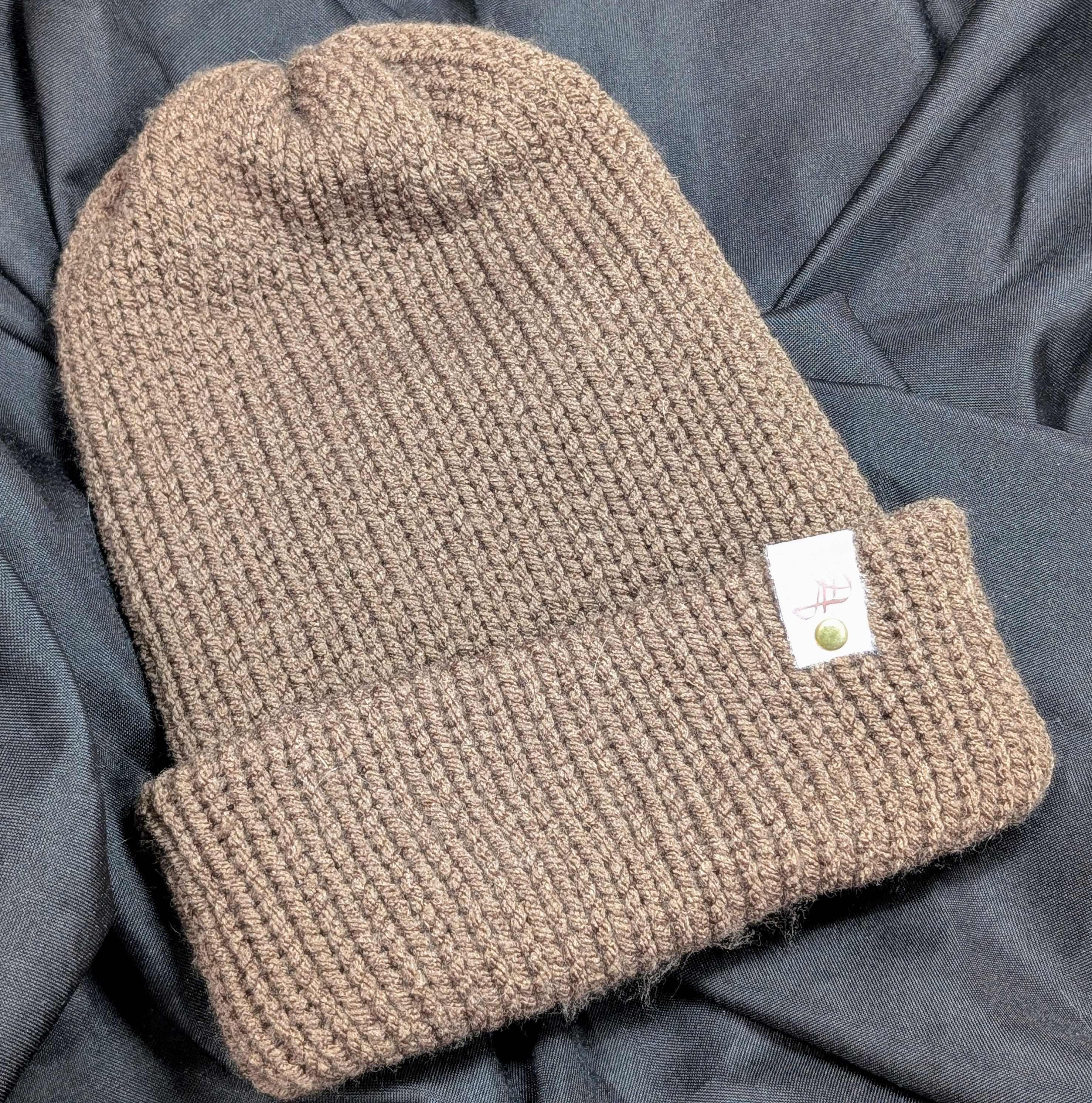 Loom Knit Hat -Deep Brown