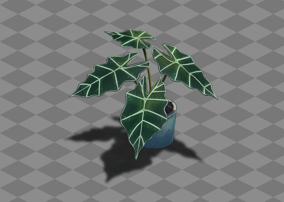 Vegetation with grid