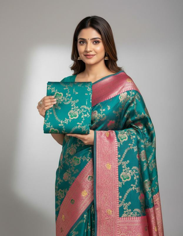 Thumbnail: Premium quality soft jhal silk saree