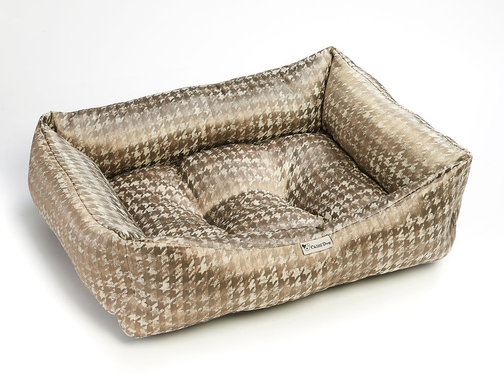 Pewter Hounds tooth Sofa Bed