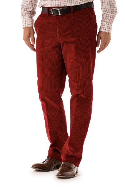 Red Jumbo Cord Trousers