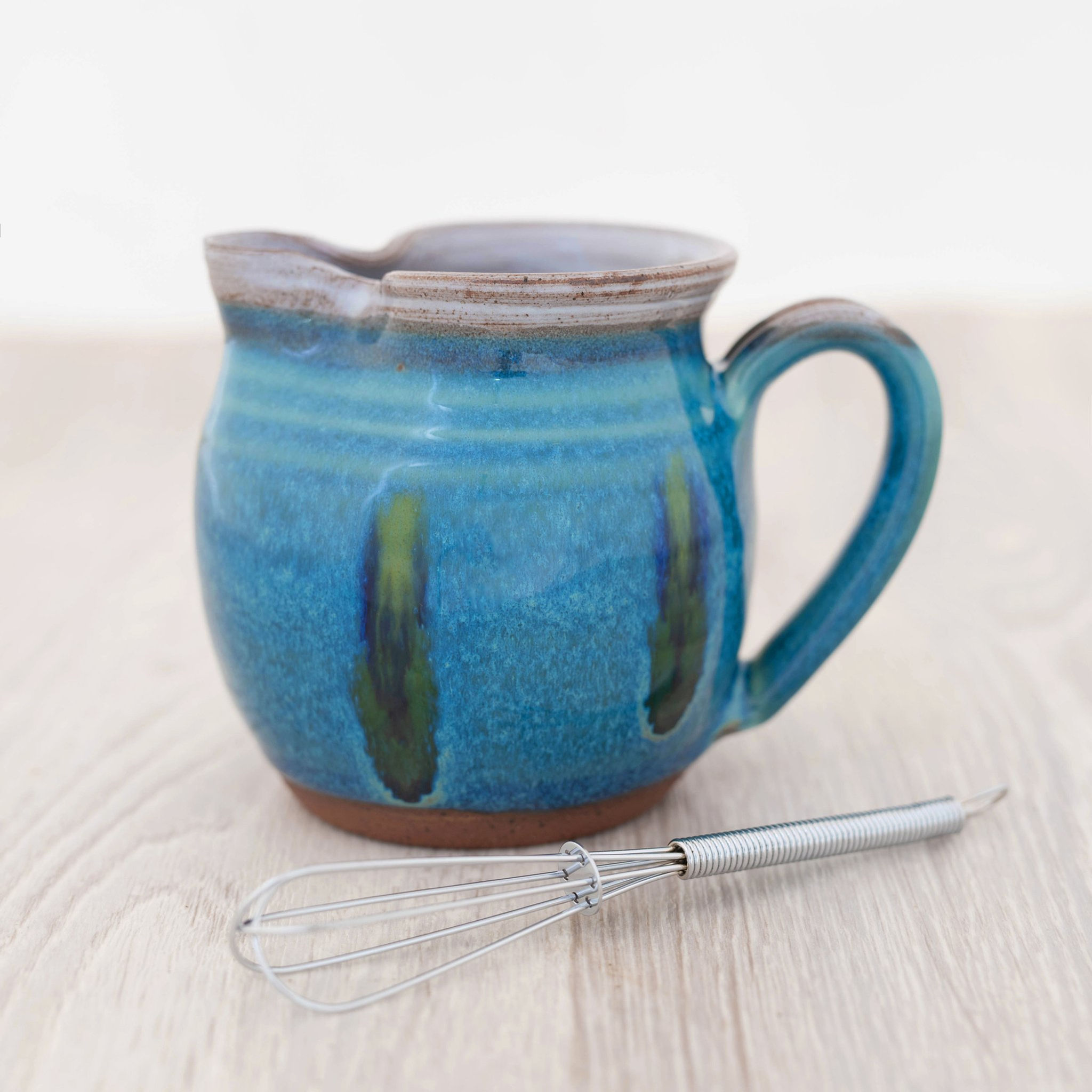 Teal Peacock Jug