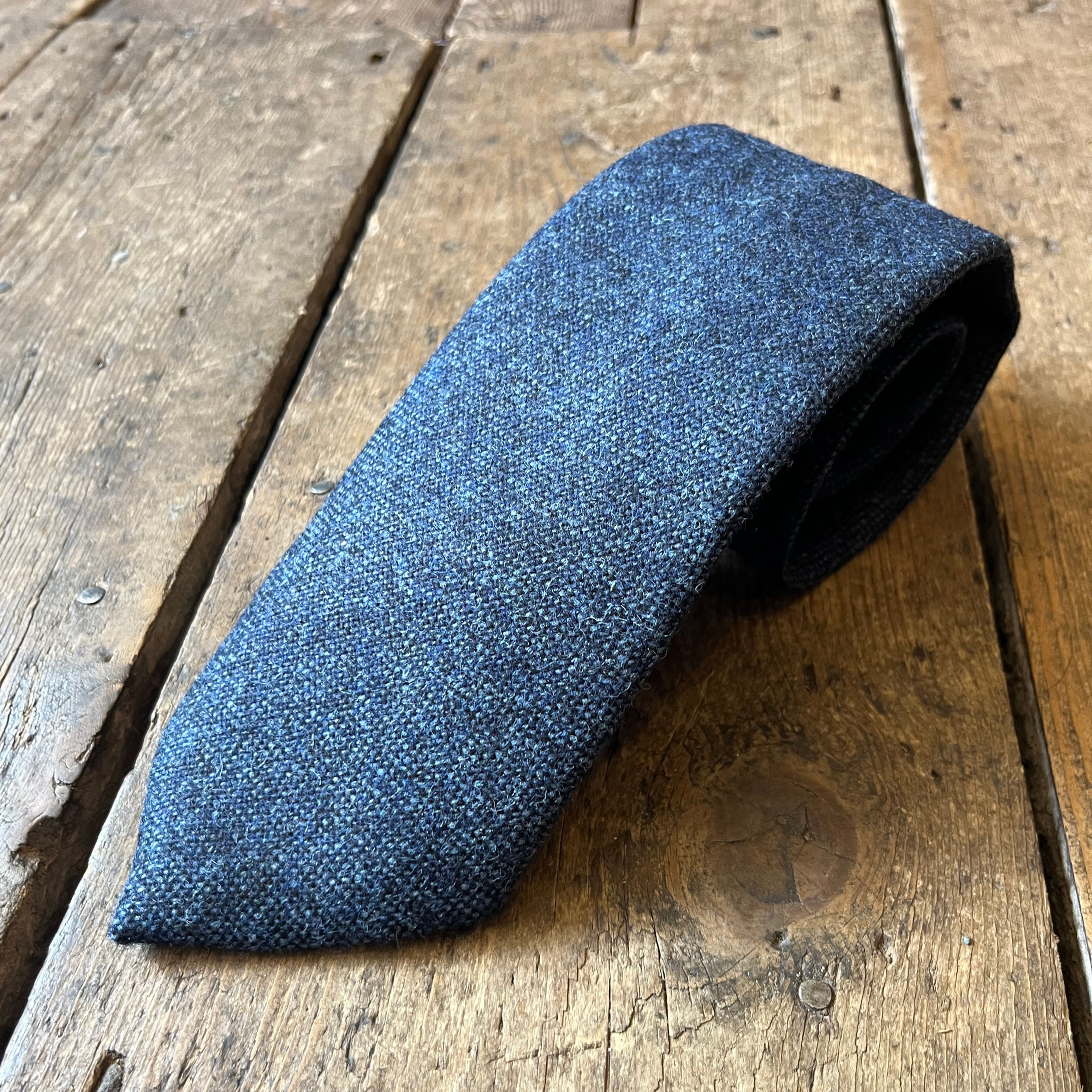Navy Mix Tweed Tie