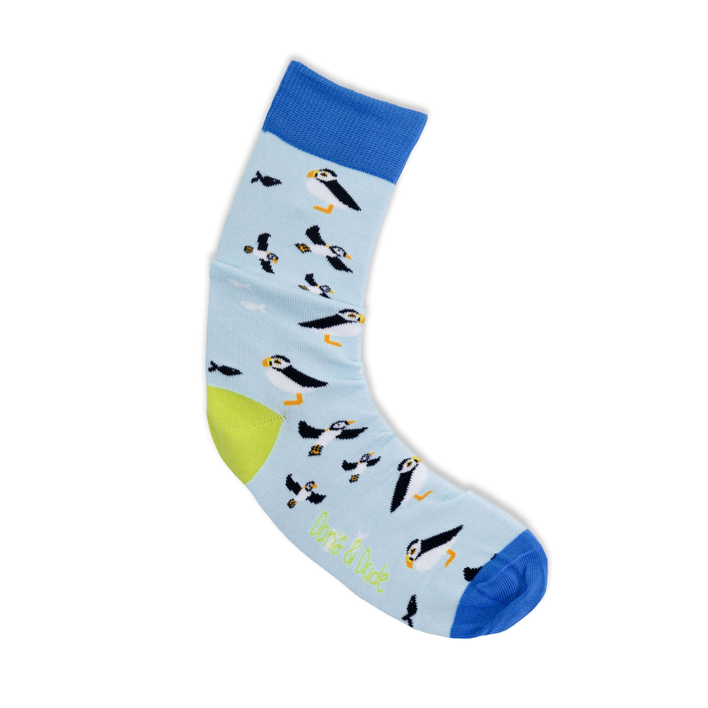 Size 7-11 Blue Puffin Bamboo Socks