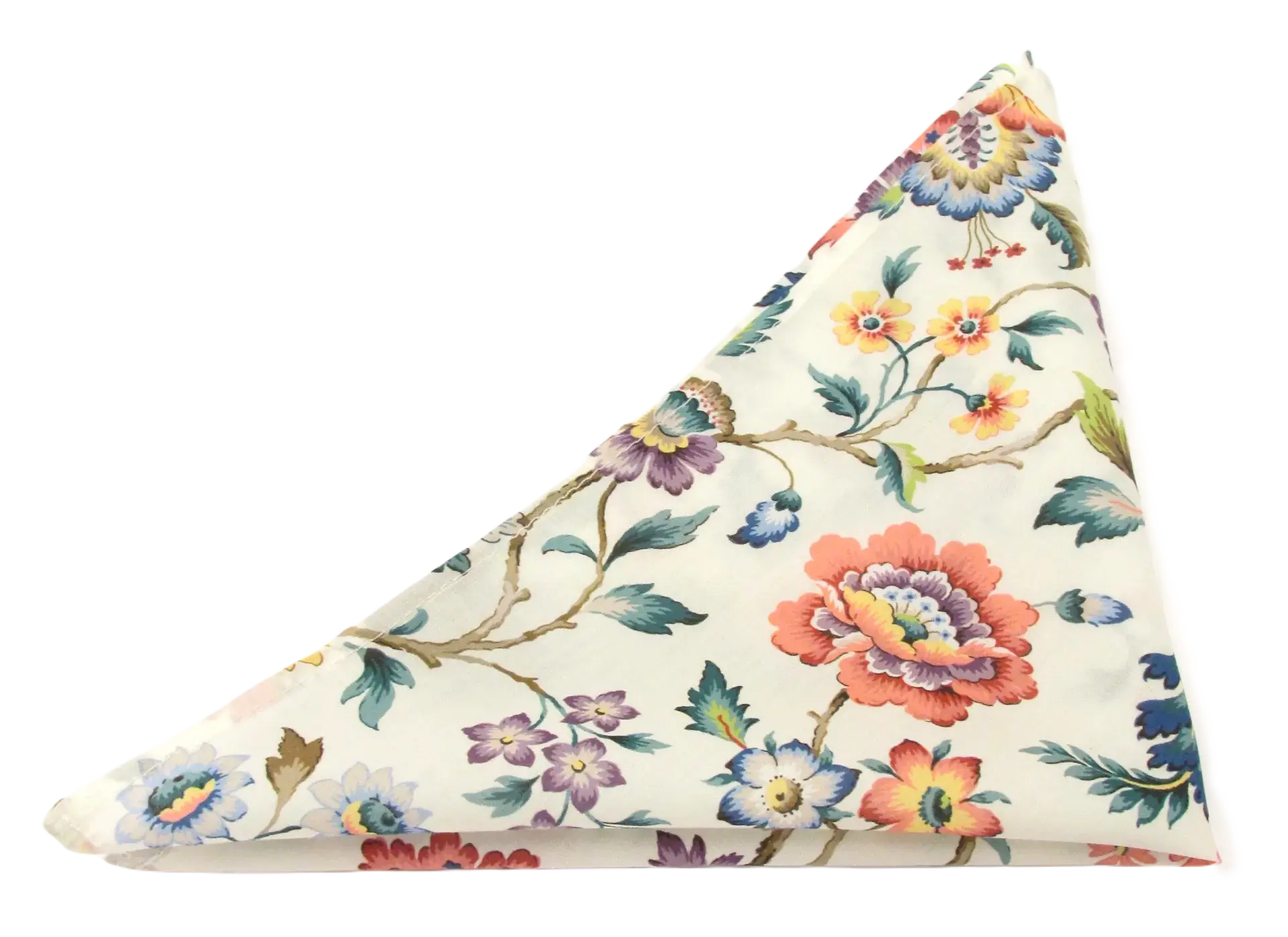 Eva Belle Teal Cotton Pocket Square Made with Liberty Fabric