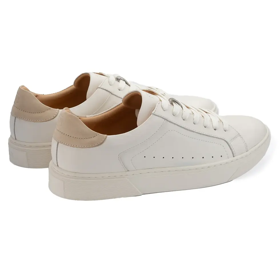 Thumbnail: Hemsworth White Leather Sneaker