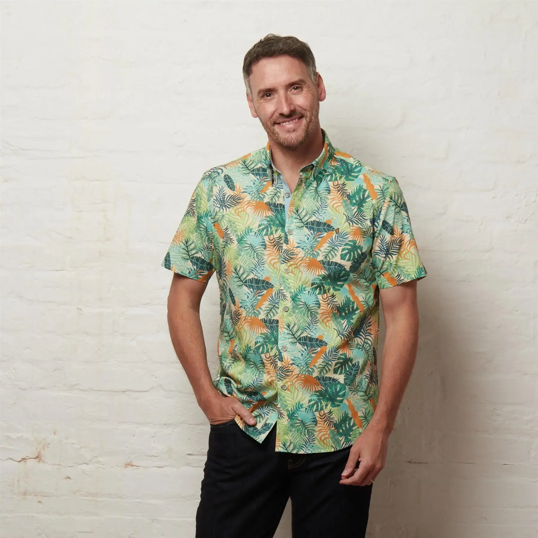 Green Fern Short Sleeved Shirt