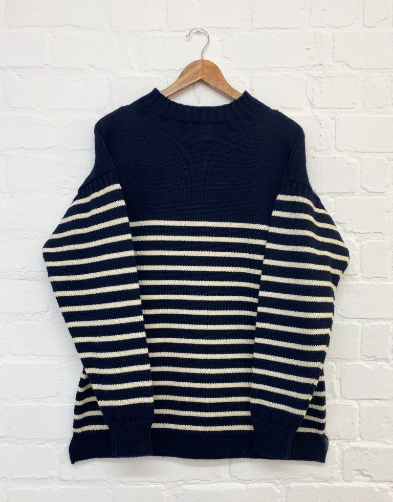 Navy Breton Wool Jumper