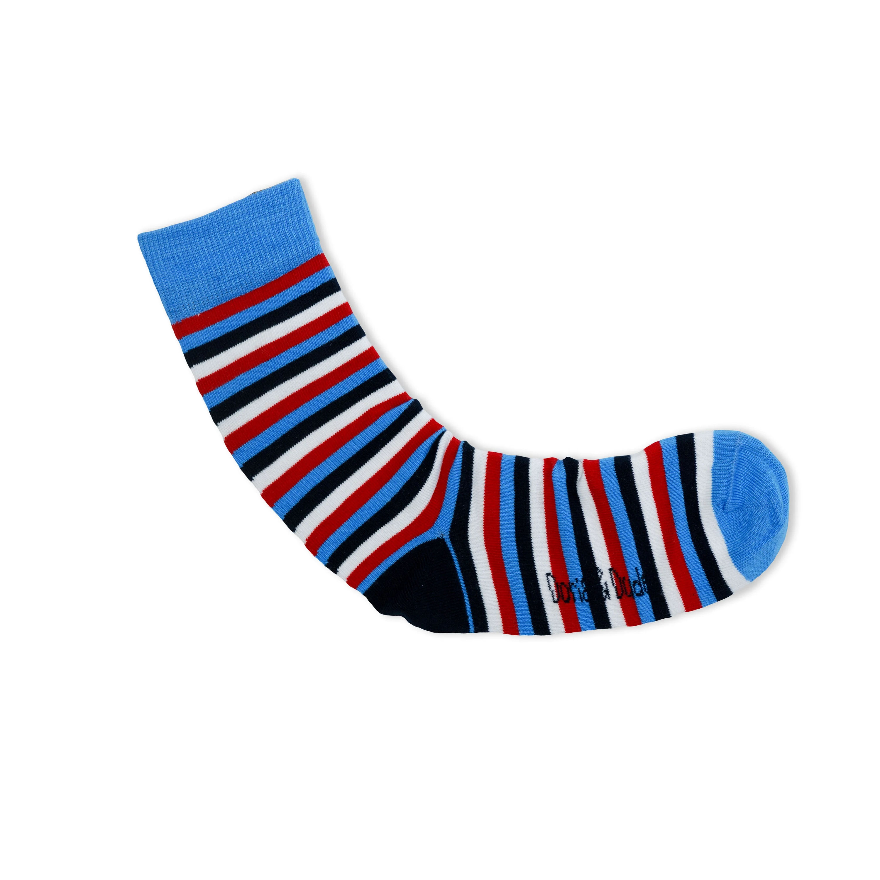 Size 11-14 Navy Striped Bamboo Socks