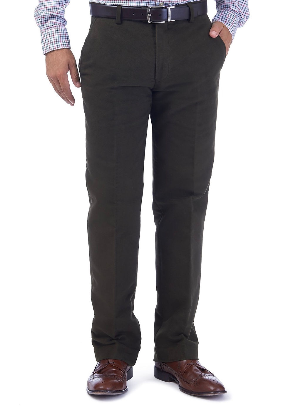 Olive Moleskin Trousers