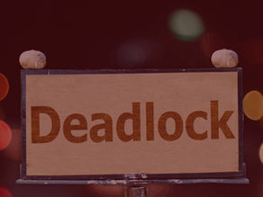Imagem com a palavra em inglês "deadlock" indicando um impasse numa sociedade.