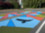 OurSquamish road mural in Brackendale on Eagle Run Dr. and Government Rd.
