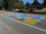 OurSquamish road mural in Brackendale on Eagle Run Dr. and Government Rd.