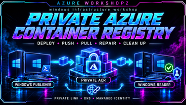 Private Azure Container Registry — Windows hands-on workshop illustrated cover