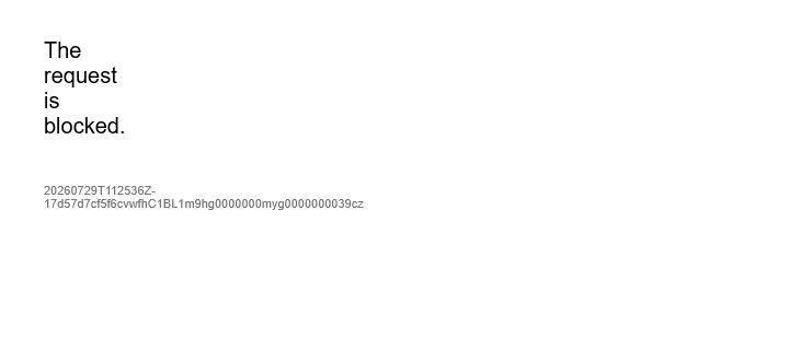 Live Azure Front Door WAF response showing that the request was blocked.