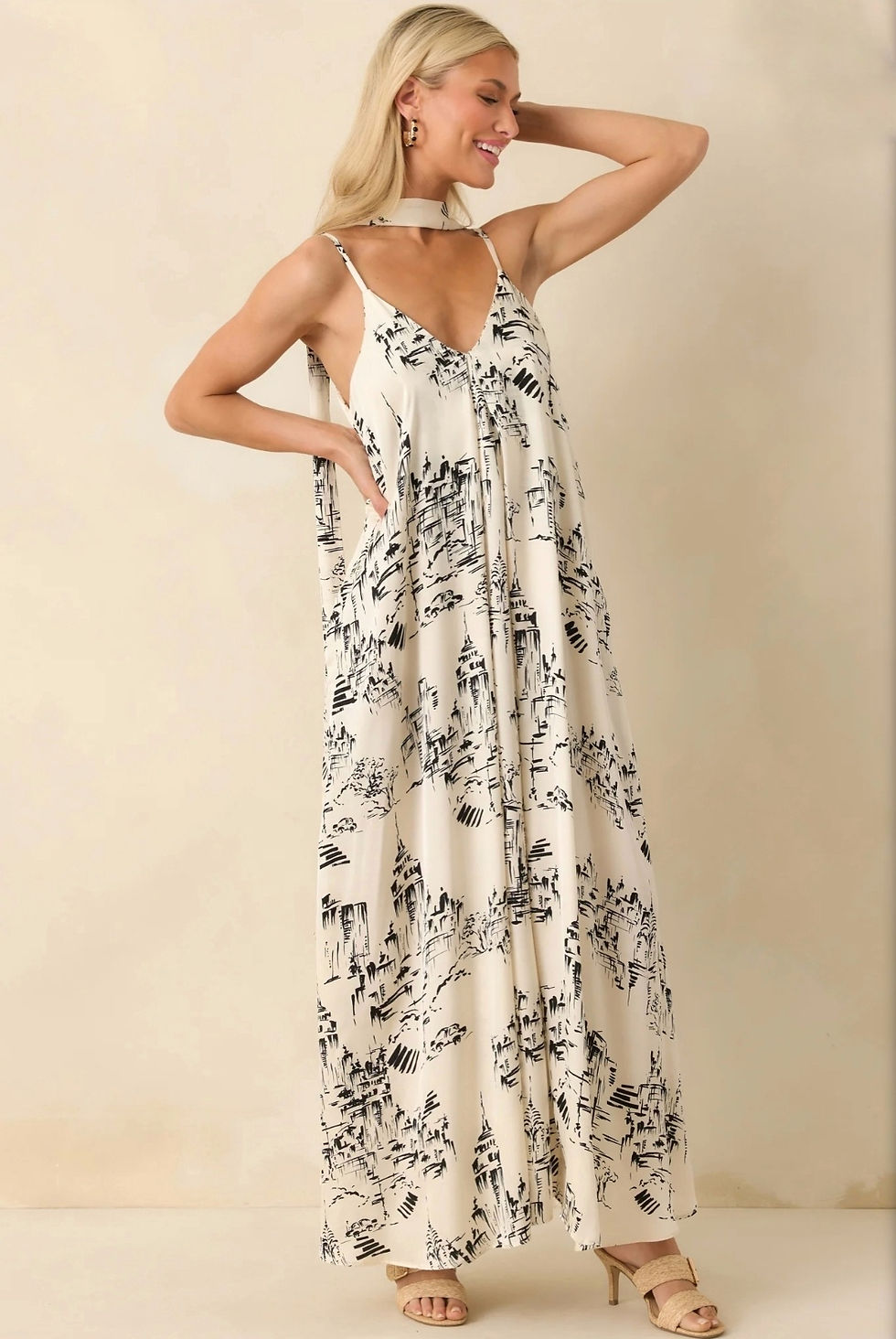 Miniatura: VESTIDO SATIN ESTAMPADO