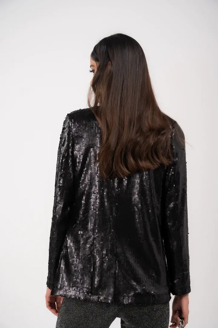 Miniatura: BLAZER NEGRO LENTEJUELA