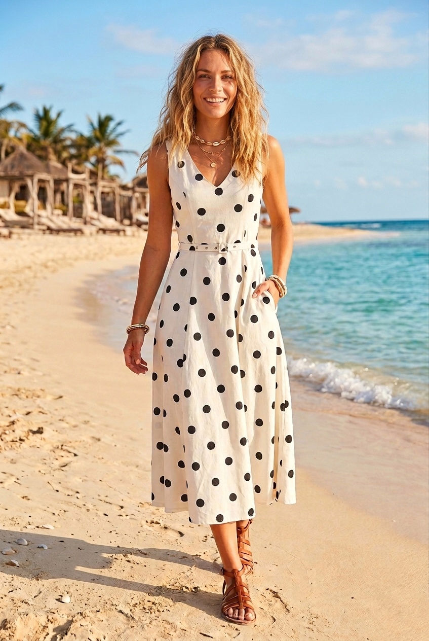 Miniatura: VESTIDO MIDI POLKA DOT