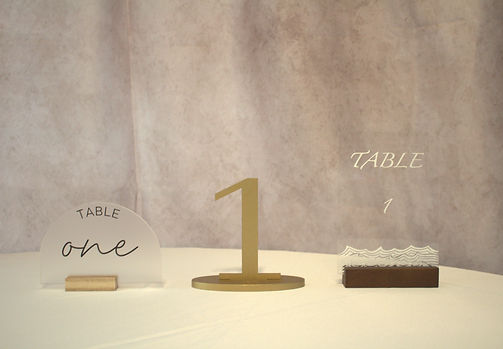 Table Number Options