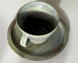 mug and cake plate
