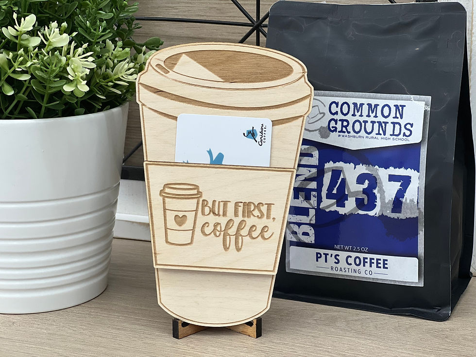 Thumbnail: Coffee cup gift card holder