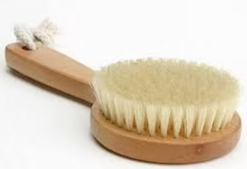 Round Natural Bristle Body Brush