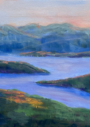 Painting titled River Glow