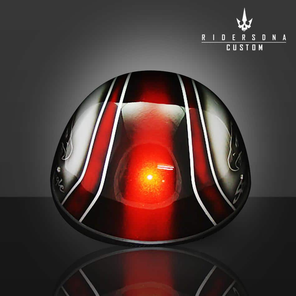 サムネイル： SCREAM EAGLE PIN STRIPE HAND PAINTED AIRBRUSH BEANIE SKULL CAP HELMETの複製