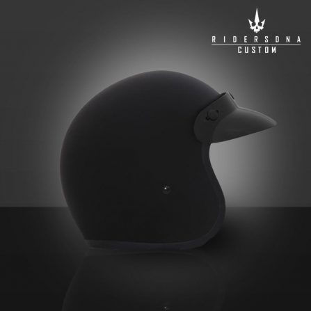 AA1 PLAIN 3/4 JET MATTE BLACK DNA HELMET