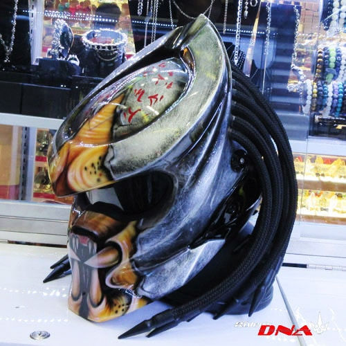 サムネイル： SHIELD SILVER HAND PAINT AIRBRUSH PREDATOR HELMET