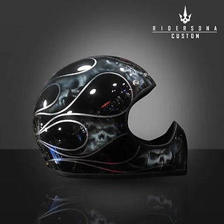 オリジナルのペイントを施したヘルメットは一進工房で!~料金の相談も受け付けています~