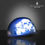 Thumbnail: WEST COAST BLUE WHITE SKULLS HAND PAINTED AIRBRUSH BEANIE SKULL CAP HELMET