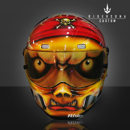 BLIND PIRATE FULL FACE CRASH AIRBRUSH HELMET 一進工房