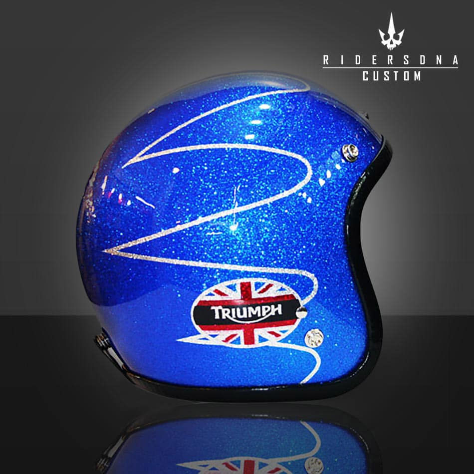 BLUE TRIUMPH FLAKE HELMET