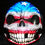 Thumbnail: AMERICAN FLAG SKULL FULL FACE CRASH AIRBRUSH HELMET