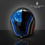 Thumbnail: RETRO BLACK GLOSS RED SILVER BLUE METAL FLAKE PIN STRIPE OPEN FACE AIRBRUSH JET
