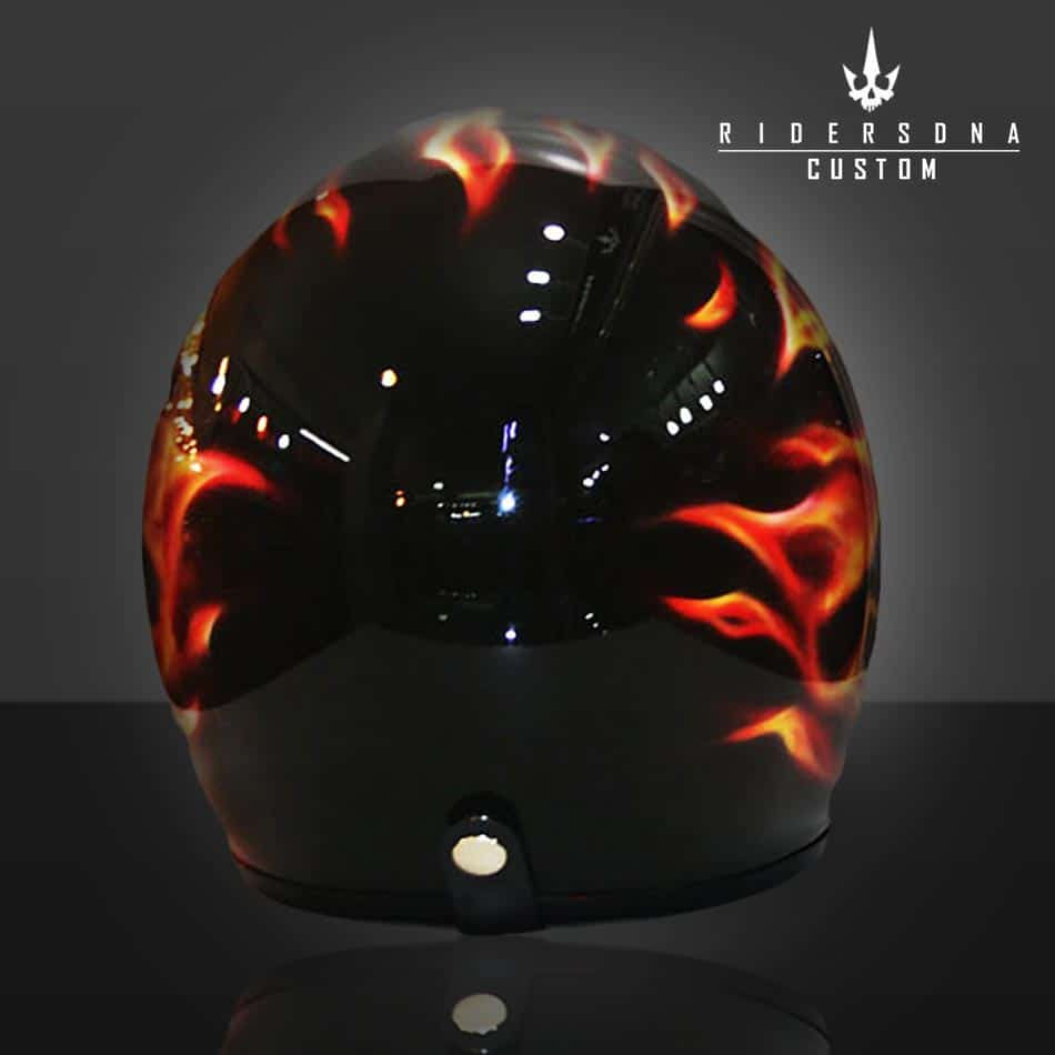 サムネイル： REAL FLAMES 154 3-4 JET HAND PAINT AIRBRUSH HELMET