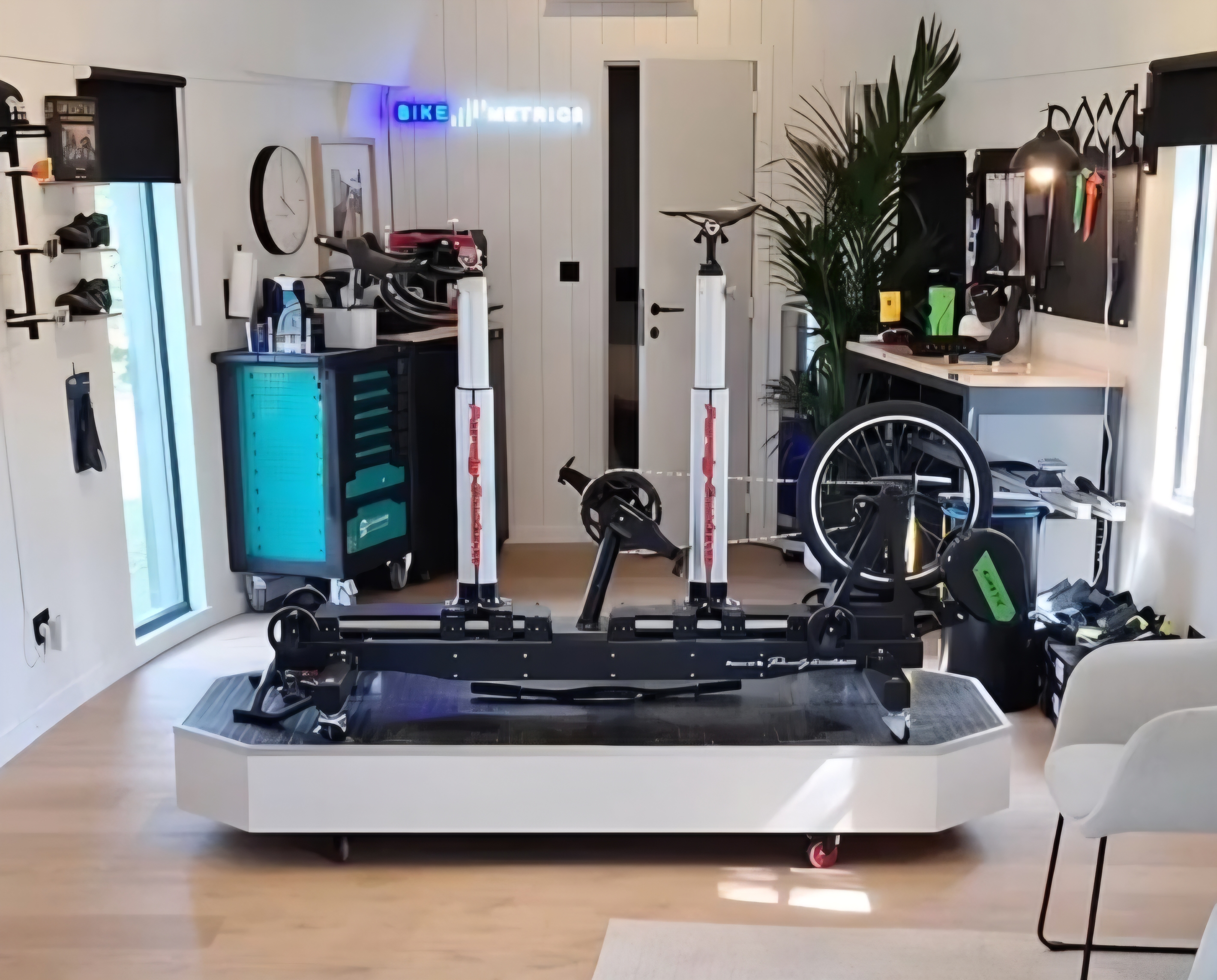 Fitbike bij BikeMetrics voor framemaatbepaling en professionele bikefit vóór de aankoop van een nieuwe fiets