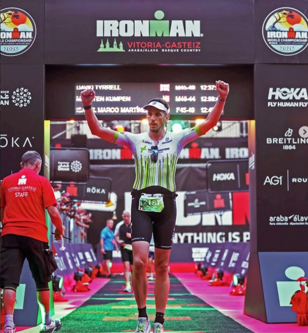 Maarten tijdens zijn Ironman na triathlon bike fit bij BikeMetrics