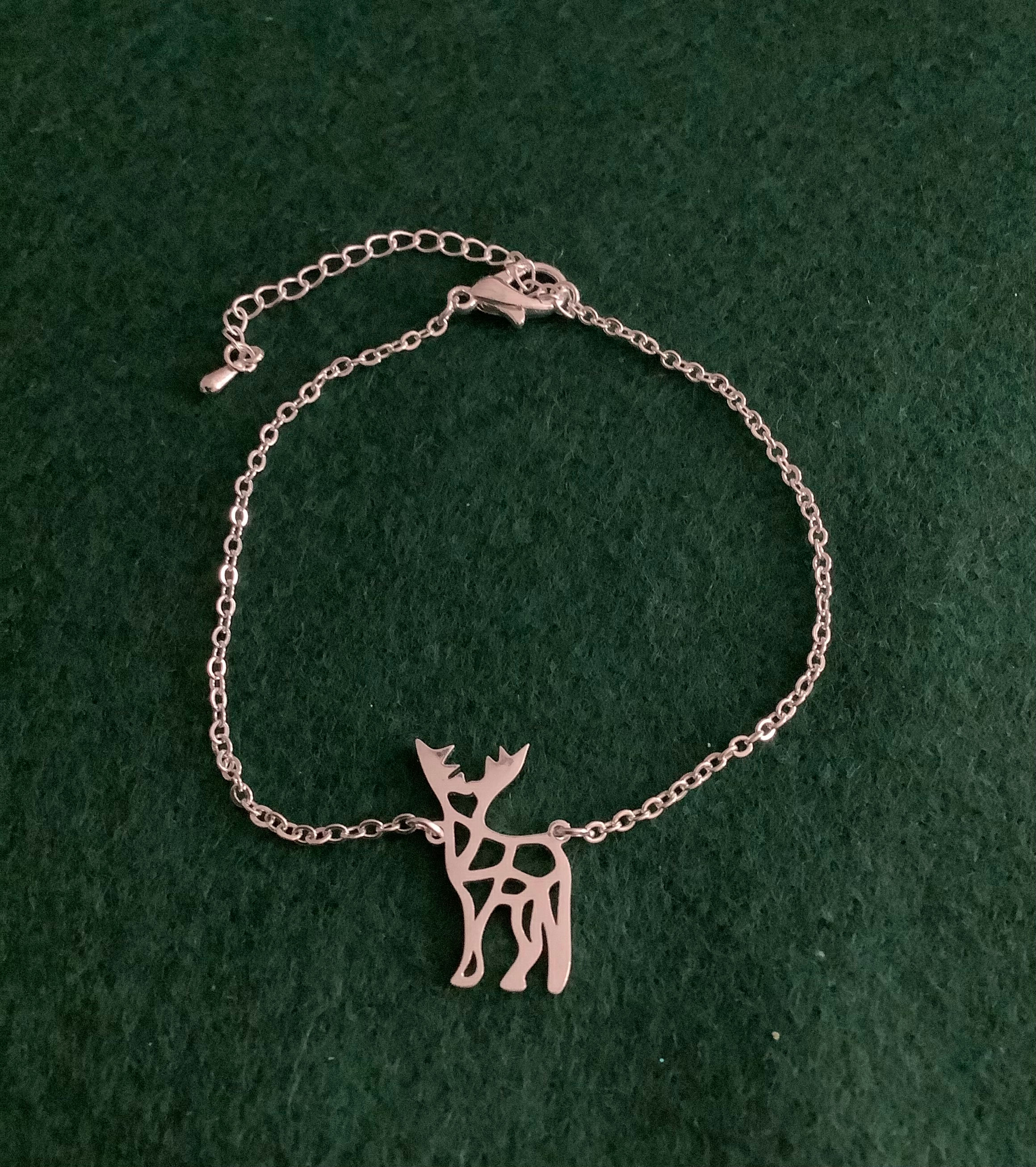 Geometric Stag Chain Bracelet