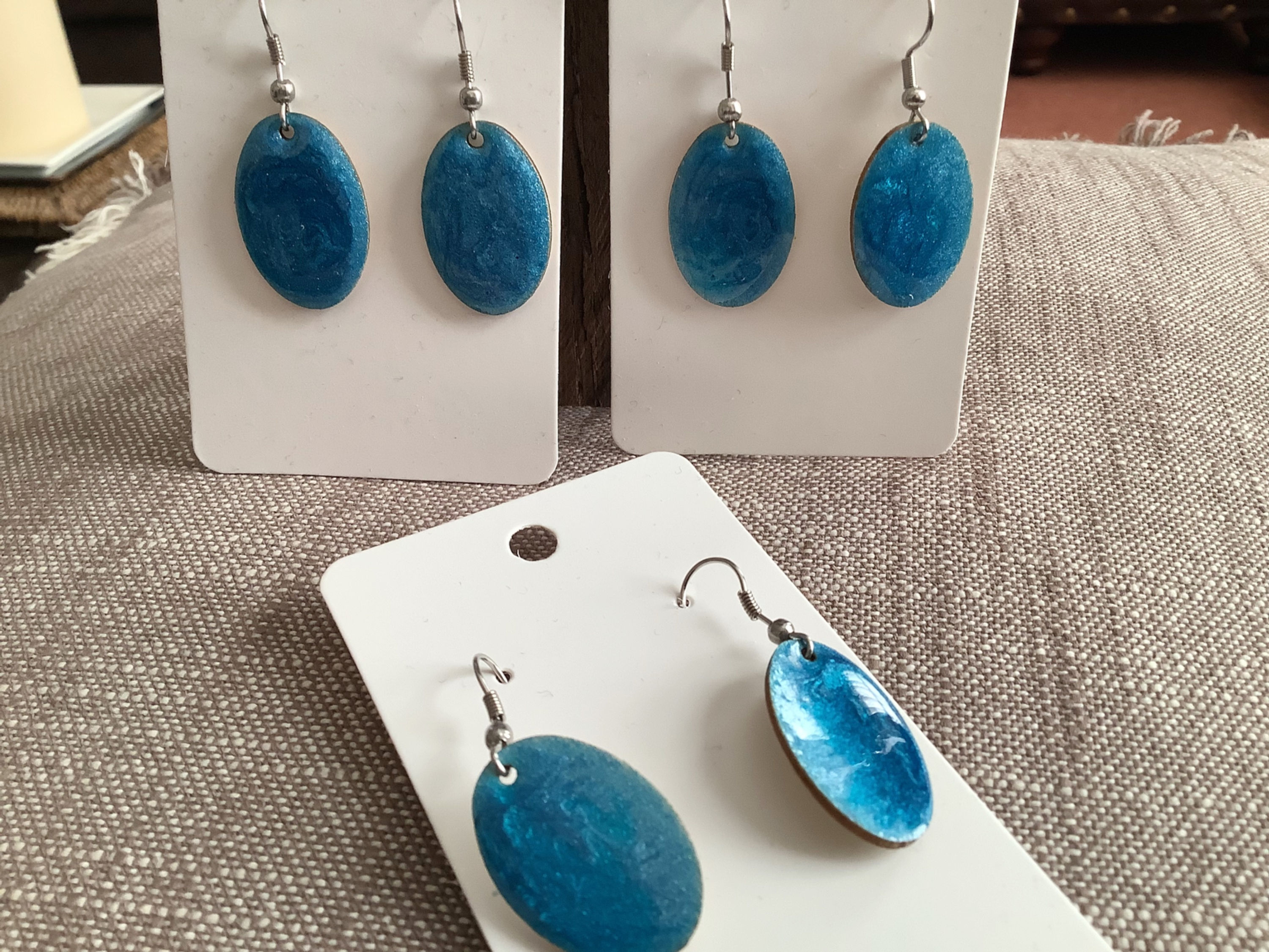 Wooden Resin Earrrings